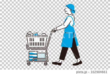 Housekeeping staff doing shopping 102984661
