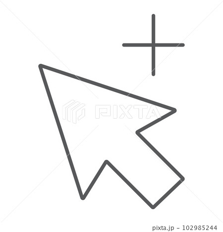 Group selection tool thin line icon, tools and...のイラスト素材 [102985244 ...