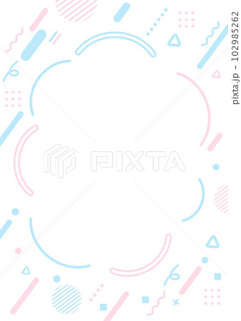 かわいいパターンのフーレム背景素材 かわいいパターンのフーレム背景素材 102985262