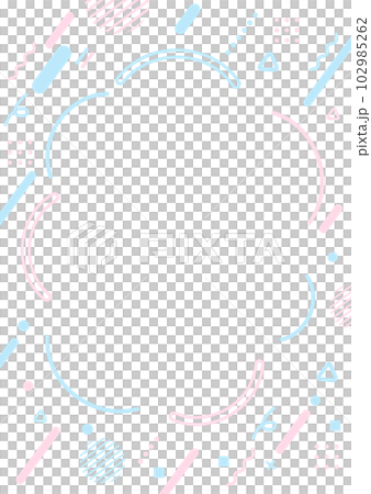 かわいいパターンのフーレム背景素材 かわいいパターンのフーレム背景素材 102985262