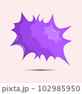 Cartoon speech bubble icon, isolated on a beige background. Emty text cloud for social media, comments or dialoges. Thought balloon illustration 102985950