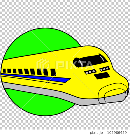 Railway doctor. An illustration of Doctor Yellow, which is popular among children. 102986429