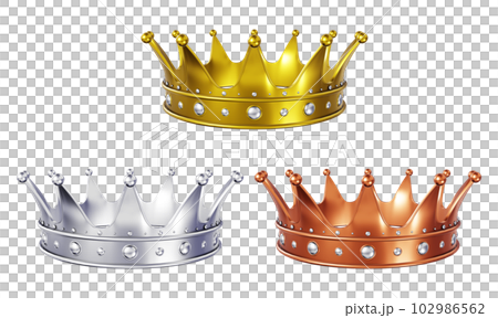王冠のイラストのセット 102986562