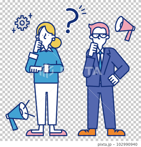 從事技術銷售職位的男性和女性 102990940