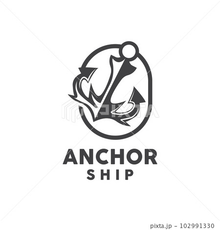 Anchor Logo, SImple Elegant Design, Nautical Ship Vector, Icon Symbol Illustration 102991330