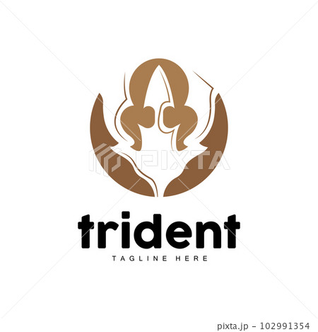 Trident Logo, Elegant Simple Minimalist Design, Zeus God Weapon Vector, Templete Illustration Symbol Icon Trident Logo, Elegant Simple Minimalist Design, Zeus God Weapon Vector, Templete Illustration Symbol Icon 102991354