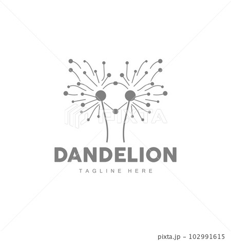 Dandelion Logo, Vector Plant Dandelion flower, Design Icon Template Dandelion Logo, Vector Plant Dandelion flower, Design Icon Template 102991615