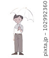 日傘をさした男性のイラスト 102992360