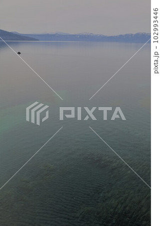 春の北海道　支笏湖　ミラーレイクのその景色 102993446
