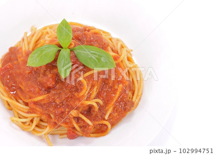 ボロネーゼ パスタ スパゲッティ ミートソース 明るい背景 ボロネーゼ パスタ スパゲッティ ミートソース 明るい背景 102994751