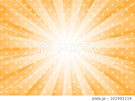 ポップでかわいい集中線・サンバースト ドット 水玉 ポップでかわいい集中線・サンバースト ドット 水玉 102995214