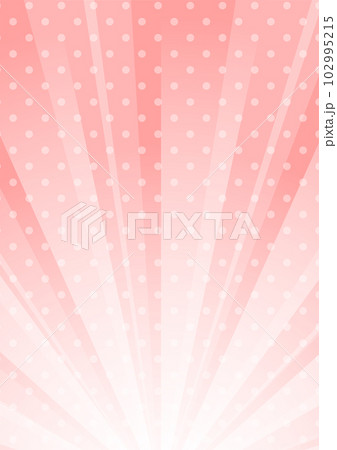 ポップでかわいい集中線・サンバースト ドット 水玉 ポップでかわいい集中線・サンバースト ドット 水玉 102995215