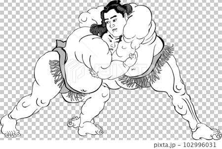 浮世絵 相撲取り その54 浮世絵 相撲取り その54 102996031