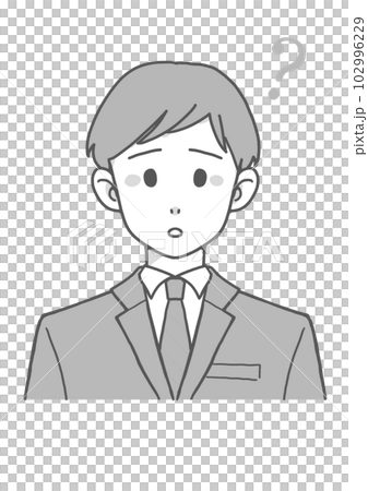 Confused man in suit (gray) 102996229