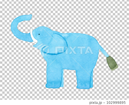 可愛鬆散動物大象手繪水彩插畫素材 可愛鬆散動物大象手繪水彩插畫素材 102999895