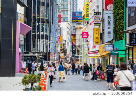 ソウル 明洞 ※一部ソフトフォーカス ソウル 明洞 ※一部ソフトフォーカス 103000854