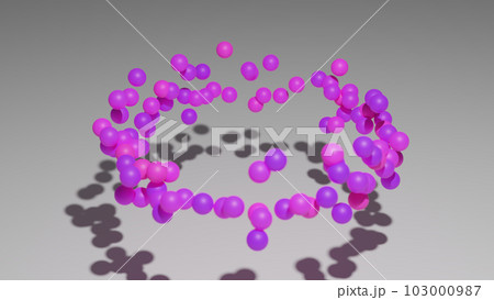 CGボール　リング状に浮遊する多数のボール 103000987