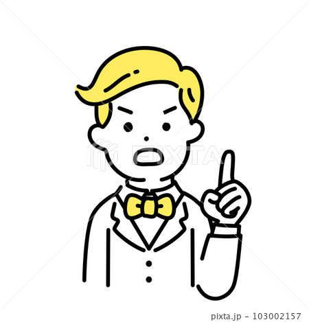 かわいい人物のイラストシリーズ _ 金持ちの男性 _ 重要 103002157