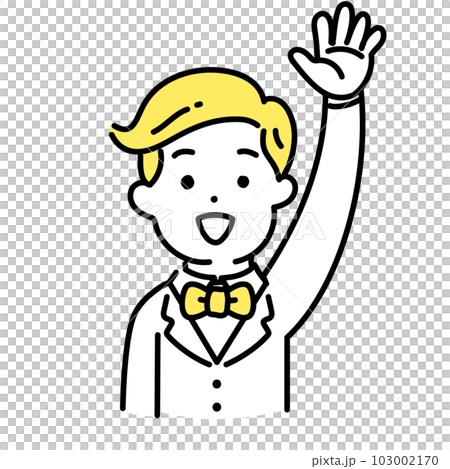 Illustration series of cute people _ rich man _ agreement 103002170
