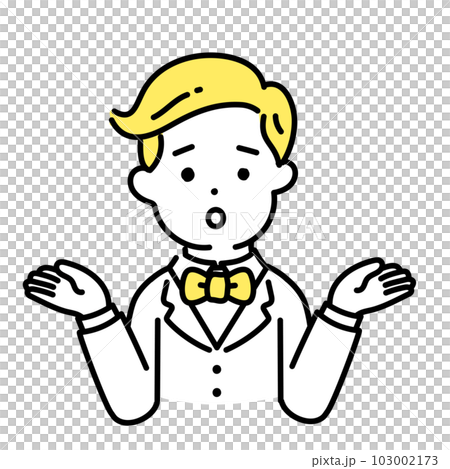 かわいい人物のイラストシリーズ _ 金持ちの男性 _ 困る かわいい人物のイラストシリーズ _ 金持ちの男性 _ 困る 103002173