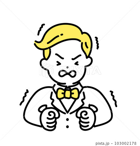 かわいい人物のイラストシリーズ _ 金持ちの男性 _ 耐える 103002178