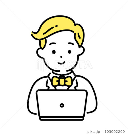 かわいい人物のイラストシリーズ _ 金持ちの男性 _ 笑顔 かわいい人物のイラストシリーズ _ 金持ちの男性 _ 笑顔 103002200