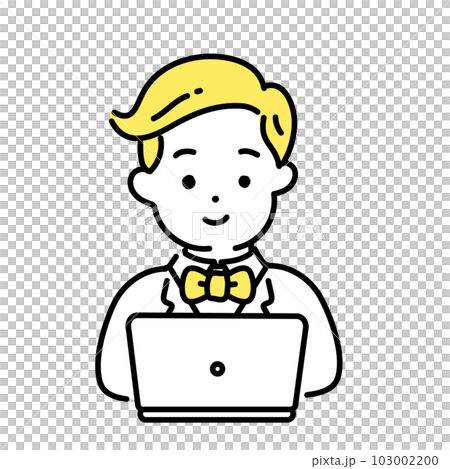 かわいい人物のイラストシリーズ _ 金持ちの男性 _ 笑顔 かわいい人物のイラストシリーズ _ 金持ちの男性 _ 笑顔 103002200