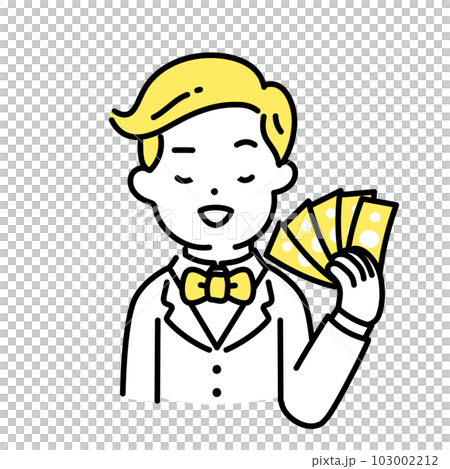 插圖系列可愛的人_有錢人_炫耀 103002212