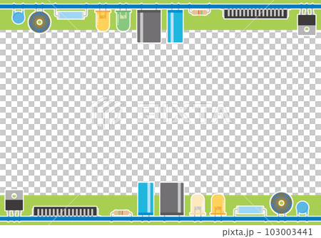 電子部品のフレームイラスト 103003441