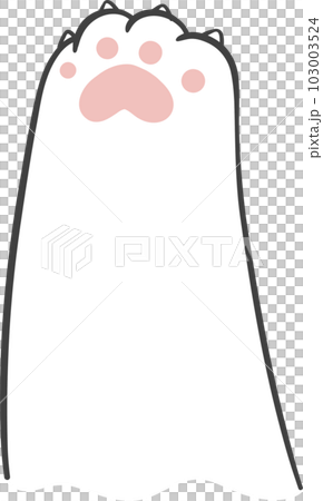 Cute cat paw hand gesture finger love heart sign cartoon doodle hand drawing Cute cat paw hand gesture finger love heart sign cartoon doodle hand drawing 103003524