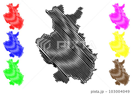 Detmold region (Federal Republic of Germany, State of North Rhine-Westphalia, NRW, Landschaftsverband Westfalen-Lippe) map vector illustration, scribble sketch Detmold map Detmold region (Federal Republic of Germany, State of North Rhine-Westphalia, NRW, Landschaftsverband Westfalen-Lippe) map vector illustration, scribble sketch Detmold map 103004049