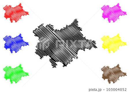 Dingolfing-Landau district (Federal Republic of Germany, rural district Lower Bavaria, Free State of Bavaria) map vector illustration, scribble sketch Dingolfing Landau map Dingolfing-Landau district (Federal Republic of Germany, rural district Lower Bavaria, Free State of Bavaria) map vector illustration, scribble sketch Dingolfing Landau map 103004052