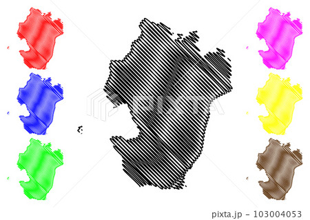 Dithmarschen district (Federal Republic of Germany, rural district, Free State of Schleswig-Holstein, Slesvig Holsten) map vector illustration, scribble sketch Dithmarschen map 103004053