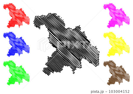 Alessandria province (Italy, Italian Republic, Piedmont region) map vector illustration, scribble sketch Province of Alessandria map 103004152