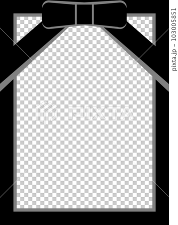 枠内が透明になっている黒い縁のみの遺影風フォトフレーム 103005851