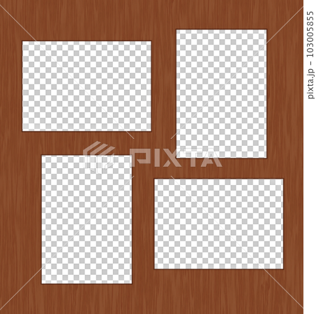 枠内が反射している写真が4枚入る木製ブラウン色フォトフレーム 枠内が反射している写真が4枚入る木製ブラウン色フォトフレーム 103005855