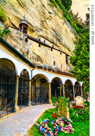 Petersfriedhof cemetery with tombs and catacombs in Salzburg - Austria 103007614