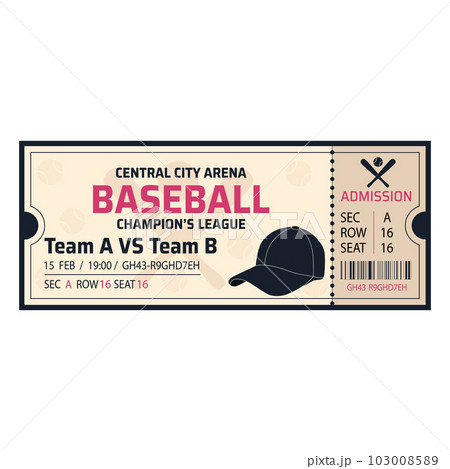 Baseball Ticket Template Images – Browse 331 Stock Photos, Vectors