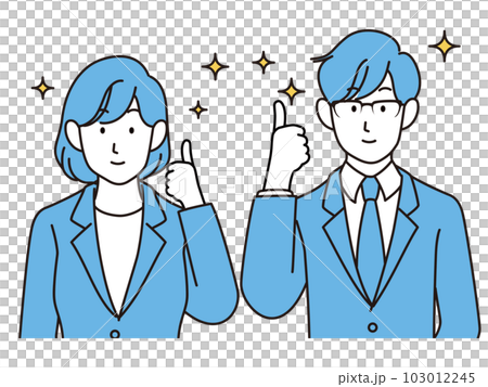 キラキラのガッツポーズをする新入社員 キラキラのガッツポーズをする新入社員 103012245