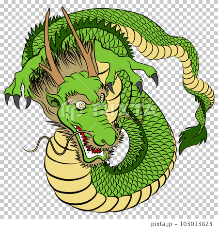 A dragon glaring at all directions 103013823