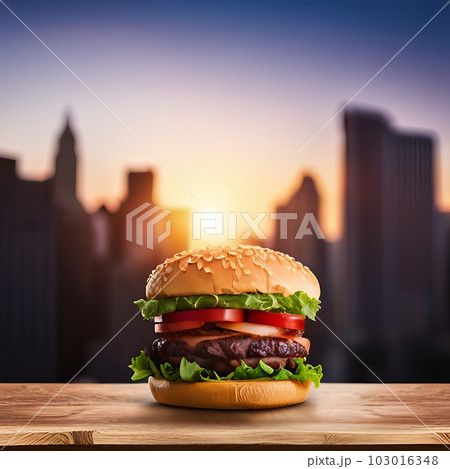 美味しそうなハンバーガー,Generative AI AI画像 美味しそうなハンバーガー,Generative AI AI画像 103016348