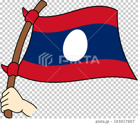 Fluttering national flags of the world ☆Laos☆ 103017807