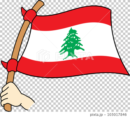 Fluttering national flags of the world ☆Lebanon☆ Fluttering national flags of the world ☆Lebanon☆ 103017846