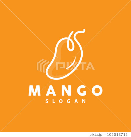 Mango Logo, Fruit Design Simple Minimalist Style, Fruit Juice Vector, Icon Symbol Illustration Mango Logo, Fruit Design Simple Minimalist Style, Fruit Juice Vector, Icon Symbol Illustration 103018712