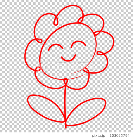 Smiling Hanamaru (with leaves and stems) 103025794