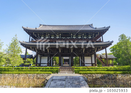 東福寺 思遠池越しに見る三門(京都市東山区) 東福寺 思遠池越しに見る三門(京都市東山区) 103025933