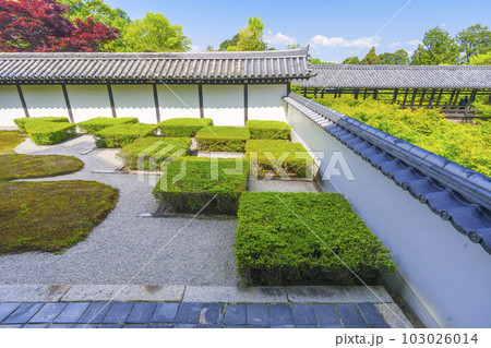 東福寺本坊庭園 八相の庭 西庭の大市松模様「井田の庭」 東福寺本坊庭園 八相の庭 西庭の大市松模様「井田の庭」 103026014