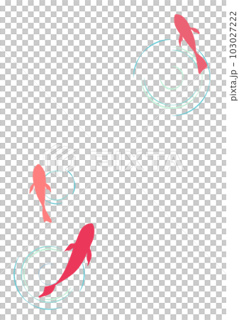 Simple goldfish illustration material 103027222