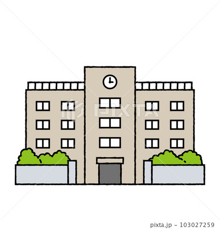 シンプルな学校のイラスト 103027259