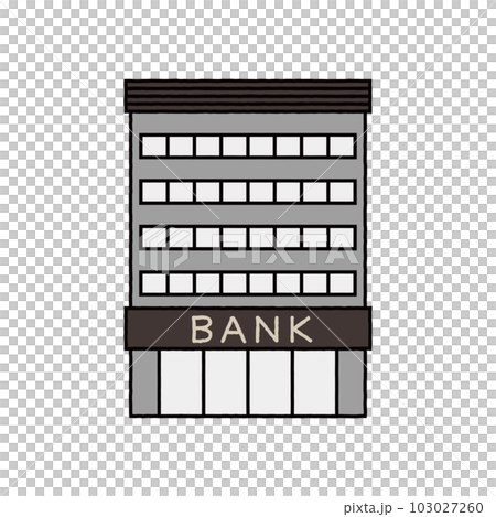 シンプルな銀行のイラスト シンプルな銀行のイラスト 103027260